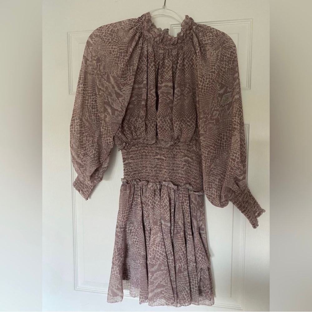 Revolve Cleobella Emma short dress in snake